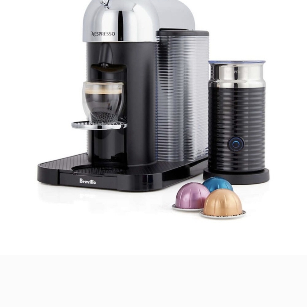 Nespresso Breville Coffee Machine with Milk Frother & Pod Organizer Drawer